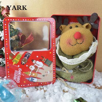 China Gift & Custom Craft Christmas Candy Box Window Gift Box Tinplate Case Candy Tin Box for sale