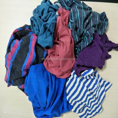 China Soft And Cleaned Materials Cheap Used Mixed Dark Color T Shirt Wipes Cleaning Wipes for sale