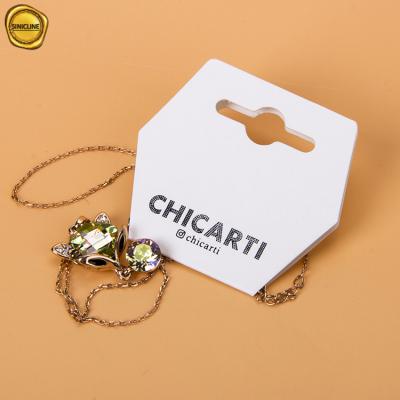 China Sinicline Eco-friendly Custom Logo Printed Cardboard Packaging Earring Card Luxury Jewelry Card for sale