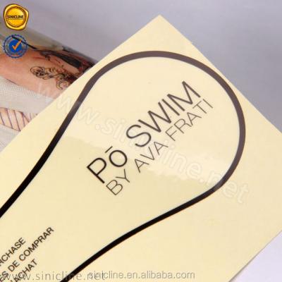 China Eco - Friendly Indications Sinicline Swimwear Sanitation Stickers With Low Minimum for sale