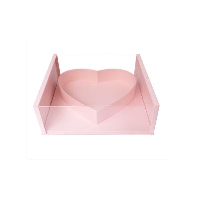 China Recyclable New Valentine's Day Rose Box Heart Box Listing Acrylic Gift Box for sale