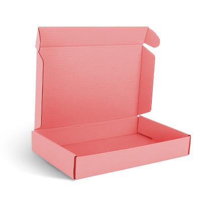 China Recycled Materials Custom Printing Small Craft Corrugated Small Cajas Apparel Luxury Mailing Packaging Pink Mailer Mailer Custom Logo for sale