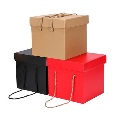 China Recycled Materials Wholesale Custom Luxury Hard Cardboard Gift Lid and Raw Paper Box for sale