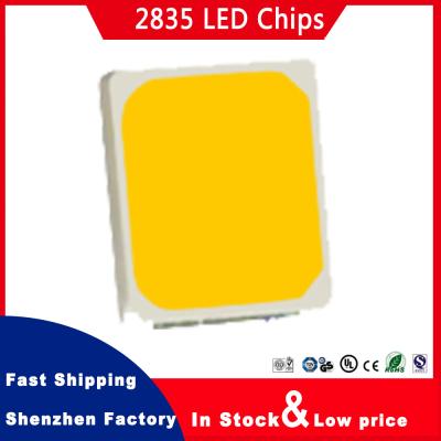 China Chinese LED chips manufacturers 3V 26-28Lm 6000K White LED Chip SMD LED 2835 Chips for sale