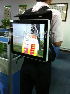 China Full Color Moving Backpack Advertising Display 3g Network Digital Signage Screen for sale