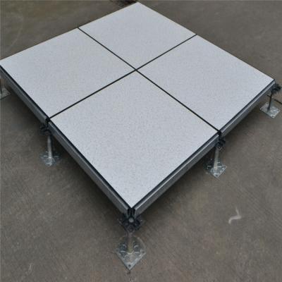 China Modern 600x600x32mm HPL Sealed Calcium Sulfate Raised Floor Computer Room Adjustable Access Raised Floor for sale