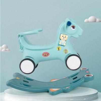 China Ride on Toy Wholesale Customized Good Quality Special Design Inflatable Toy Rocking Horse Animal Plastic Toy for sale