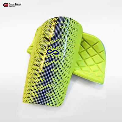 China Original New Design Custom Sports Guard Print Logo Football Shin Pads Blue Green Kid Adult Shin Guard Football Guards Soccer Shin Guard Color for sale