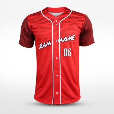 China Customized 100% Plain Embroidery Antibacterial Youth Sublimation Polyester Logo Baseball Jerseys Uniforms for sale