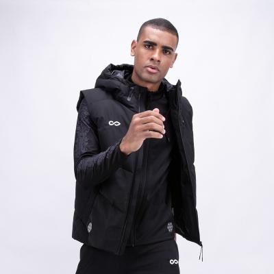 China 2021 Wholeslae Factory Sales Cool Black QUICK DRY Warm Winter Men's Sports Warm Hooded Casual Thick Shorts Down Jacket for sale