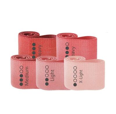 China Custom Logo Gym Exercise Loop Cotton Fabric Resistance Circle Band Set Cloth Fitness Exercise Long for sale