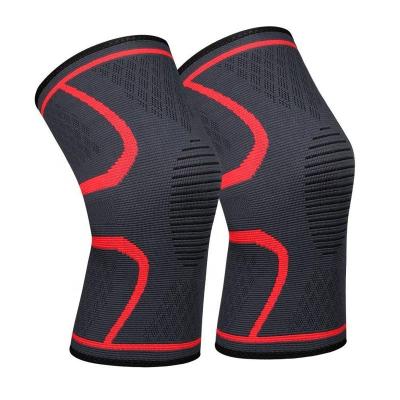 China Outdoor Fitness Silicone Sports Running Leg Nylon Compression Knee Sleeve for sale