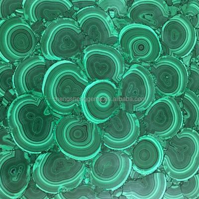 China High Waterproof Excellent Handcraft Of Natural Malachite Semi-Gemstone Slaps For Table Tops for sale