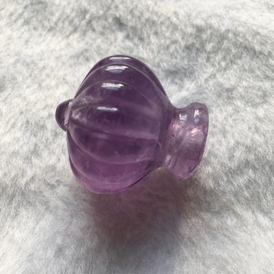 China Door Knob Made In China China Semi Natural Gemstone Amethyst Stone Knobs For Cabinet Decoration for sale