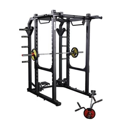 China Professional Factory Fitness Center/GYM Half Rack Squat Fitness Equipment With Lat Pulldown Bar for sale