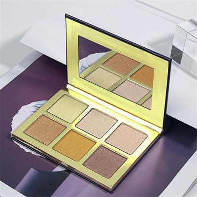 China Wholesale Highlighter Bar Waterproof No Logo Makeup Powder Highlight Private Label Cosmetics 6 Color Highlighter Bars Palette for sale