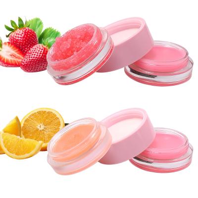 China Moisturizes and Exfoliates Dead Skin Wholesale Makeup Lip Scrub OEM 2 in 1 Private Label Logo Sugar Vegan Fruit Lip Scrub Custom Moustirzing Lip Balm for sale