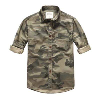 China Breathable Wholesale High Quality Camouflage Casual Cargo Factory Long Sleeve Shirt for sale