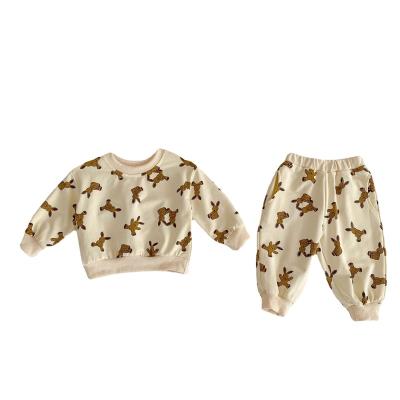 China Autumn Kids Clothing Set Breathable Casual Unisex Newborn Baby Clothes 2 Piece Set for sale