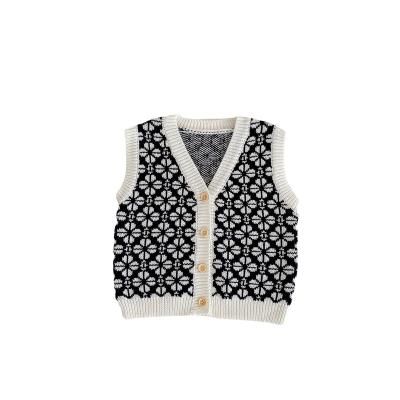 China Autumn New Regular Children's Knitted Cardigan Fashion Vest Baby Coat Baby Knitted Coat for sale