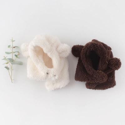 China Europe and America winter baby bear headdress animal cap baby hat bear ears hat furry baby warm custom for sale