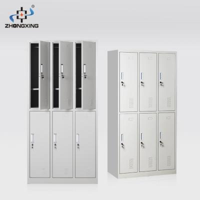 China Expandable 6 Door Clothes Storage Cabinet Locker Wardrobe for sale