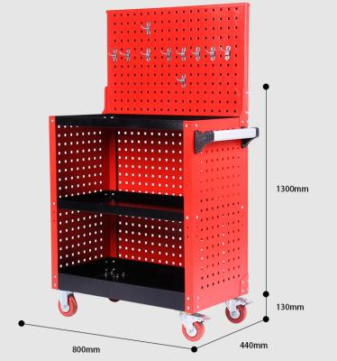 China Hot Selling Industrial Heavy Duty Metal Tool Storage Steel Tool Trolley 3 Layers Workbench Movable for sale