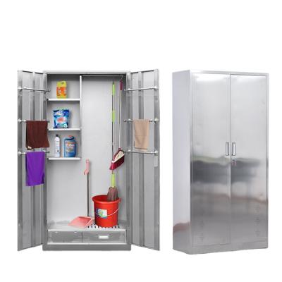 China Luoyang ZhongXing office furniture company cleaning cabinet expandable shopping mall cabinet public place stainless for sale