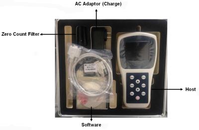 China Laser Sensor Handheld Air Quality Monitor 0.1cfm Flow Rate for sale