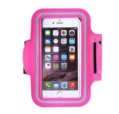 China Outdoor Sports Durable Mobile Phone Arm Bag Arm Band Running Band Phone Holder With Reflect Light Strap for sale