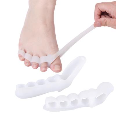 China Hallux Relief Five Toe Corrector Five Toe Silica Gel Toe Separator Hallux Valgus Correction Bigfoot Bone Protector Manufacturers Wholesale for sale