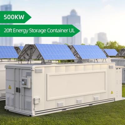 중국 500kw 배터리 에너지 저장 용기 20ft 재생 에너지 에너지 저장 용기 판매용