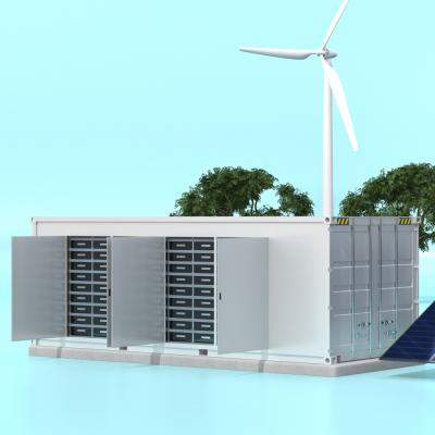 China 20ft Lithium Ion Battery Container Bess Energy Storage System All in One voor industriële container Battery Energy Storage Te koop