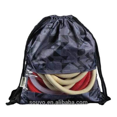 China Waterproof Drawstring Pouch Jewelry Bag Black for sale