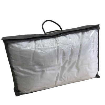 China Eco Friendly Recyclable Pvc Clear Pillow Bags For Bedding Packaging With Zipper for sale