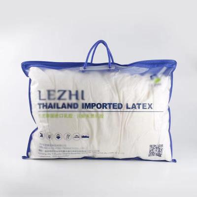 China Wholesale Customized Clear Recyclable Vnyl Zippered Plastic Pillow Bags With Handles for sale