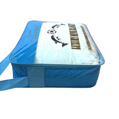 China Recyclable High Quality Factory Clear Plastic PVC Quilt Packaging Bag With Steel Rim for sale