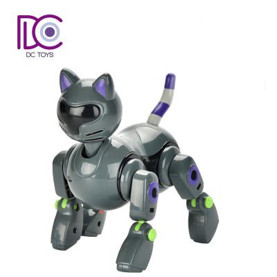 China 2021 Battery Operated Self-Assembly Toy Boy Toy DIY Robo Cat Gesture Control Intelligent Robo Animal Pet for sale