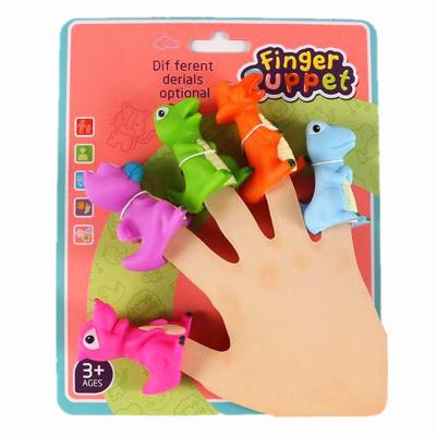 China Cute Dinosaur Finger Puppet Plastic Finger Dinosaur Game For Kids for sale