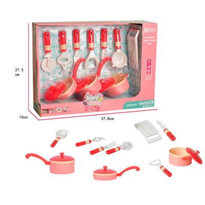 China Children Play High Funny Simulation Children Pretend Toy Plastic Kitchen Cooking Play Set for sale