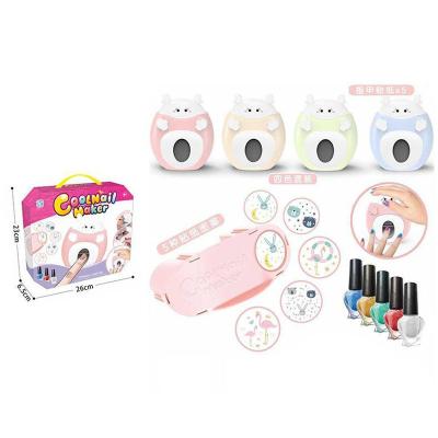 China Kids Beauty Toy Pretend Play DIY Nail Polish Manicure Beauty Set Toys Nails Toys For Girls for sale