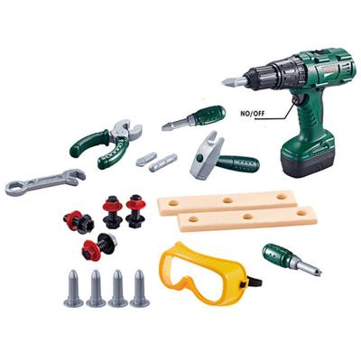 China Toy Electric Kids Pretend Play DIY Tool Kit Electronic Toys with Drill for sale