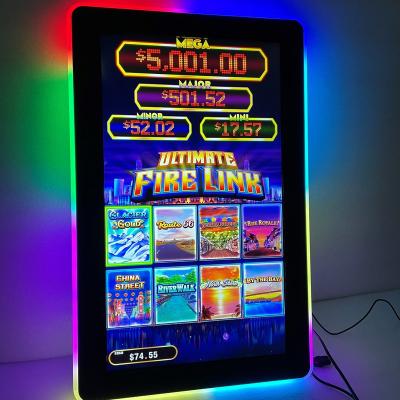 China Vertical Gaming Panel Touch Monitor Fire Link 32 Inch 43 Inch Curvied Screen With Light Casino Machine Support 32