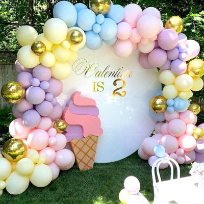 China Balloon Garland Arch Kit Macaron Colorful Of Decoration 122Pcs Gift Balloons For Wedding Birthday Party Baby Shower Supplies for sale