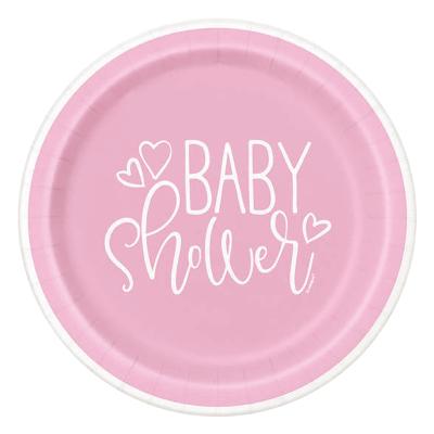 China Baby Shower Gender Reveal Kiaye 16 Guest Baby Shower Gender Reveal Boy or Girl Parties Decoration Tableware Supplies Set for sale