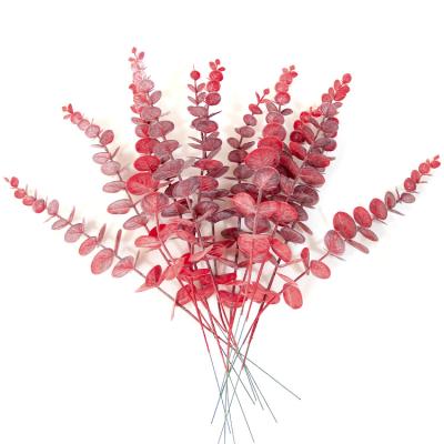 China Durable Eucalyptus Plant Artificial Flower Plants Artificial Eucalyptus For Wall Decoration for sale