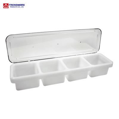 China Sustainable garnish center condiment tray for bar for sale