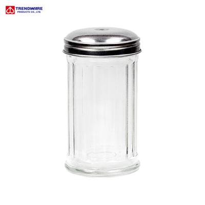 China Viable glass Sugar Bottle with center hole for pouring for sale