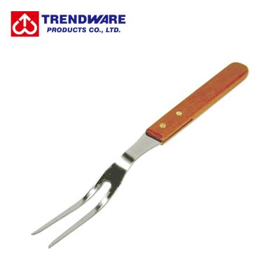 China Sustainable standard cooking tool curved meat and carving pot fork for sale