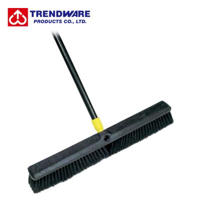 China Plastic Lobby Unflagged Bristle PP Floor Clean Sweep Broom for sale